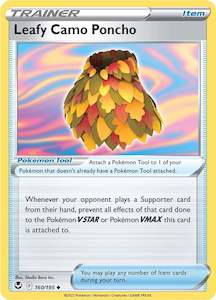 Pokemon Tcg Silver Tempest: Leafy Camo Poncho (160/195) [Sword & Shield: Silver Tempest]