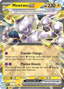 Mewtwo S In Stock: Mewtwo ex (058/182) [Scarlet & Violet: Paradox Rift]