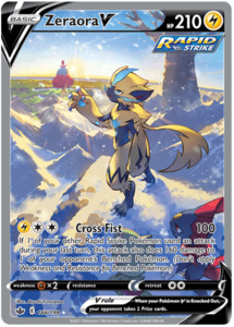 Pokemon Tcg Sword Shield Chilling Reign Singles: Zeraora V (166/198) [Sword & Shield: Chilling Reign]