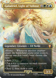 Mtg Singles Instock: Galadriel, Light of Valinor (Borderless) [The Lord of the Rings: Tales of Middle-Earth Commander]
