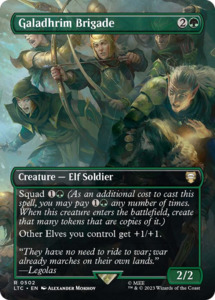 Mtg Singles Instock: Galadhrim Brigade (Borderless) [The Lord of the Rings: Tales of Middle-Earth Commander]