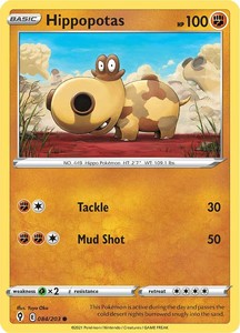 Pokemon Tcg Sword Shield Evolving Skies Singles: Hippopotas (084/203) [Sword & Shield: Evolving Skies]