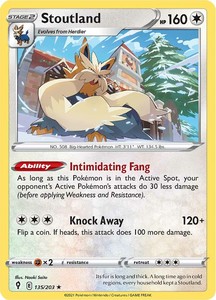 Pokemon Tcg Sword Shield Evolving Skies Singles: Stoutland (135/203) [Sword & Shield: Evolving Skies]