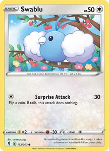 Pokemon Tcg Sword Shield Evolving Skies Singles: Swablu (132/203) [Sword & Shield: Evolving Skies]