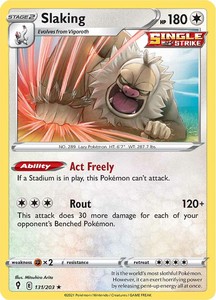 Pokemon Tcg Sword Shield Evolving Skies Singles: Slaking (131/203) [Sword & Shield: Evolving Skies]
