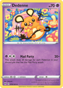 Pokemon Tcg Sword Shield Darkness Ablaze Singles: Dedenne (078/189) [Sword & Shield: Darkness Ablaze]