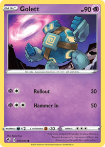 Pokemon Tcg Sword Shield Darkness Ablaze Singles: Golett (076/189) [Sword & Shield: Darkness Ablaze]