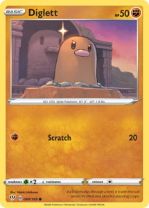 Pokemon Tcg Sword Shield Darkness Ablaze Singles: Diglett (084/189) [Sword & Shield: Darkness Ablaze]