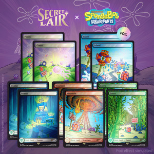Mtg Secret Lair: Secret Lair x SpongeBob SquarePants: Lands Under the Sea Foil Edition
