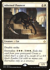 Mtg Singles: Adorned Pouncer [Hour of Devastation] (2)