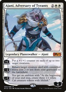 Mtg Singles: Ajani, Adversary of Tyrants [Core Set 2019] (3)
