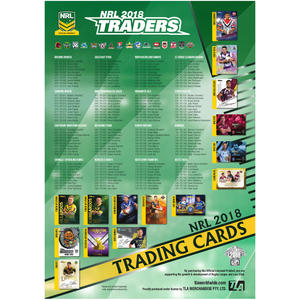 Products: 2018 NRL Traders Checklist – Card Central
