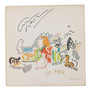 Graham Nash Signed Crosby, Stills & Nash "So Far" Vinyl Record Album Sleeve