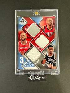 The Collection: Carter / McGrady / Gervin (Nets/Rockets/Spurs) - Star Swatches 14/50 - SP Game Used 09/10