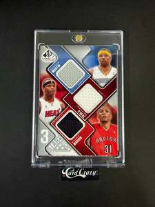 The Collection: Martin / O'Neal / Marion (Nuggets/Heat/Raptors) - Star Swatches 286/299 - SP Game Used 09/10