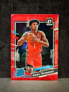 Amen Thompson (Rockets) - Red International RC - Optic Intl. BK 2023-24