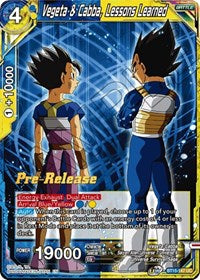 Saiyan Showdown Bt15: PRE RELEASE - Vegeta & Cabba, Lessons Learned - BT15-147