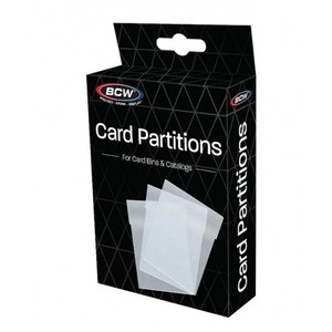 Accessories: BCW Collectible Card Bin Partitions – Clear 12ct