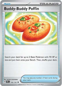 Scarlet Violet Single Cards: Buddy-Buddy Poffin (144/162) (SV05: Temporal Forces)