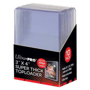 Accessories: Ultra Pro: 3″ x 4″ Super Thick Toploader 200PT (10ct)