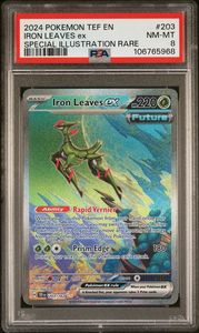 Pokemon: IRON LEAVES ex SPECIAL ILLUSTRATION RARE - PSA 8