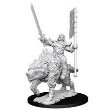 D D Miniatures: Pathfinder Deep Cuts Unpainted Miniatures Orc on Dire Wolf