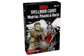 D D Maps And Tokens: D&D Spellbook cards: Martial Powers & Races Deck