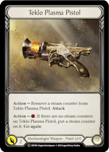 Crucible Of War Unlimited Singles: Teklo Plasma Pistol [U-CRU100-RF] (Crucible of War Unlimited)  Unlimited Rainbow Foil