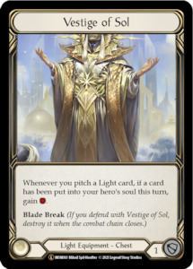 Fab Singles Legendary: Vestige of Sol [U-MON060-RF] (Monarch Unlimited)  Unlimited Rainbow Foil