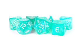 Dice: MDG Fanroll Stardust : Turquoise