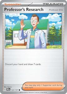 Pokemon Singles: Professor's Research (123/131) [Professor Elm] [Scarlet & Violet: Prismatic Evolutions]
