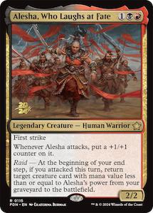 Alesha, Who Laughs at Fate [Foundations Prerelease Promos]