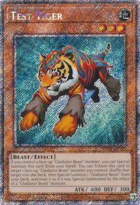 Yugioh Singles: Test Tiger (Platinum Secret Rare) [RA03-EN189] Platinum Secret Rare