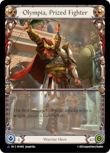 High End Flesh And Blood Singles: Olympia, Prized Fighter (Marvel) [HVY092] (Heavy Hitters)  Cold Foil