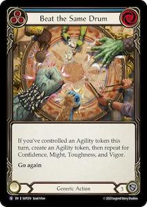 Flesh And Blood Singles 1: Beat the Same Drum [SUP219] (Super Slam)  Rainbow Foil