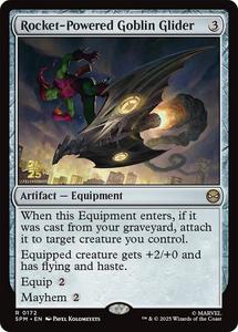 Mtg Singles Instock: Rocket-Powered Goblin Glider [Marvel's Spider-Man Prerelease Promos]