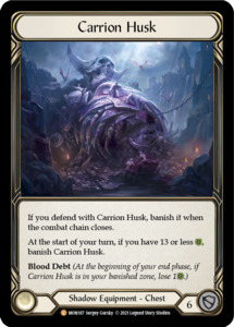 High End Flesh And Blood Singles: Carrion Husk (Cold Foil) [MON187-CF] 1st Edition Cold Foil