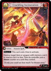 Grand Archive Singles: Crackling Incineration (080) [Phantom Monarchs]