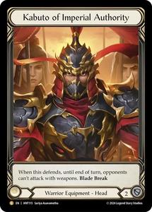 High End Flesh And Blood Singles: Kabuto of Imperial Authority (Extended Art) [HNT115] (The Hunted)  Cold Foil