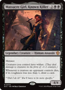 Mtg Singles Instock: Massacre Girl, Known Killer [Lorwyn Eclipsed Commander]