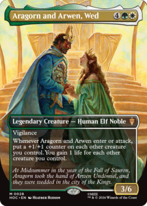Mtg Singles Instock: Aragorn and Arwen, Wed (Borderless) [The Hobbit: Eternal-Legal]