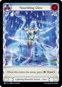 Flesh And Blood Singles 1: Nourishing Glow (Blue) (Extended Art) [OMN038] (Omens of the Third Age)  Cold Foil