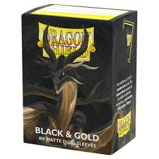 Sleeves: Dragon Shield Sleeve: Matte Dual - Black & Gold 100ct