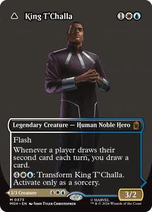 Mtg Singles Instock: King T'Challa (Borderless) (0373) [Marvel Super Heroes]