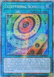 Ygo Singles: Exceptional Schedule (Starlight Rare) [BLZD-EN054] Starlight Rare