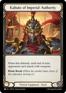 High End Flesh And Blood Singles: Kabuto of Imperial Authority [HNT115] (The Hunted)  Rainbow Foil