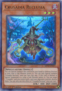 Yugioh Singles: Crusadia Reclusia [MP19-EN077] Ultra Rare