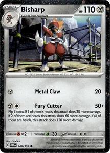 Pokemon Singles: Bisharp (149/197) (Cosmos Holo) [Miscellaneous Cards]