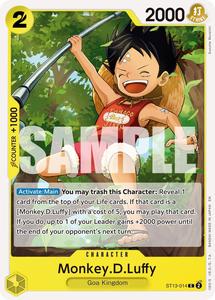 One Piece Tcg Singles: Monkey.D.Luffy (ST13-014) (Reprint) [Premium Booster -The Best- Vol. 2]