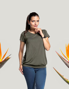 Products: Maternity and Breastfeeding Top – Green – Caribelle NZ